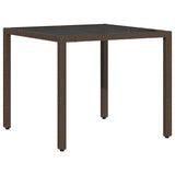 Garden Dining Set 5 pcs Brown Poly rattan 3334864