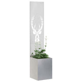 Garden Privacy Screen Sliver 32 x 32 x 150 cm Stainless steel 876417