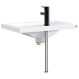Bathroom Wash Basin Matte Black 61 x 40 x 16.5 cm Metal 890235