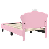 Toddler Bed Frame with Headboard Pink 70 x 140 cm PU 42011079