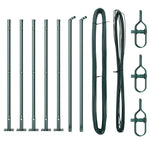 Fence Posts Manual 7 pcs Green 32mm 90 cm Galvanised steel 42004286