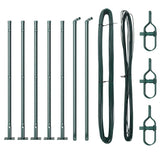 Fence Post 7 pcs Green Steel 42004286