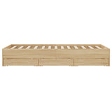Bed Frame with Drawers without Mattress Sonoma Oak 135x190 cm Double 3207310