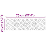 Checker Plates 4 pcs Silver 70 x 20 cm Aluminium 4104256