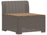 4-Seater Garden Sofa with Cushions Rattan Look PP Light Grey 3443976