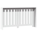 ZNTS Radiator Cover White 149x20x82 cm Engineered Wood 852744