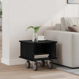 TV Stand Black Oak 37 x 35 x 35 cm Engineered Wood 891049