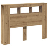 LED Headboard Artisan Oak 140x18.5x103.5 cm Engineered Wood 857687