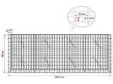 Gabion with 5 mm Wire and 5x10 cm Mesh 200x10x100 cm 3464446
