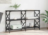 Console Table Black Oak 100 x 28 x 80.5 cm Engineered Wood 882783