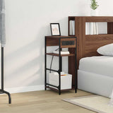 Bedside Cabinet Brown Oak 40 x 27 x 76 cm Engineered Wood 859574