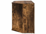 Corner LED TV Cabinet 100x40x68cm Smoked Oak Engineered Wood 889790