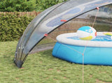 Pool Dome Folding Manual Transparent 592 x 590 x 275 cm PVC 42001134
