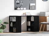 Desk with Shelf Black Oak 90 x 50 x 75 cm Engineered Wood 869507