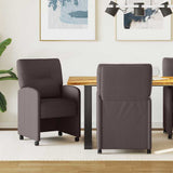 Dining Chairs with Wheels 2 pcs Dark brown 57 x 67 x 95 cm 42017851