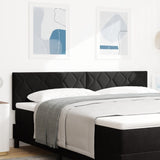 ZNTS LED Headboard Diamond Blocks Design Black 180 cm Velvet 3338248