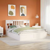 Bed Frame without Mattress White 180x200 cm Super King Solid Wood Pine 3323486