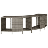 Hot Tub Surround Grey Poly Rattan and Solid Wood Acacia 3270651