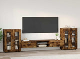 TV Cabinet Set FLORIN 3 pcs Smoked Oak Engineered Wood 3397939