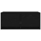 TV Cabinet Black Oak 60x31x25.5 cm Engineered Wood 861492