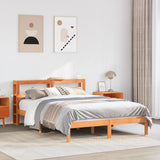 Bed Frame with Headboard without Mattress Wax Brown 140x200 cm 3305740