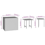 Side Tables 3 pcs Black Poly Rattan 319386