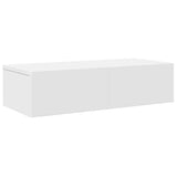 ZNTS Wall Shelf with Drawers White 60x26.5x15 cm Engineered Wood 859968