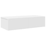 Wall Shelf with Drawers White 60x26.5x15 cm Engineered Wood 859968