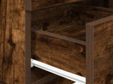 Bedside Cabinets 2 pcs with 2 Drawers Smoked Oak 36x36x68 cm 858587