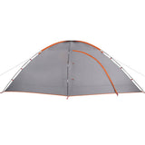 Camping Tent 8-Person Grey and Orange Waterproof 94718
