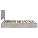 Storage Bed Grey Sonoma 160 x 200 cm Engineered Wood 3411192