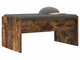 Hall Bench with Cushion Smoked Oak 63 x 38 x 40 cm 891548