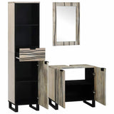 Bathroom Furniture Set with Drawer 3 pcs White Engineered Wood 3310049