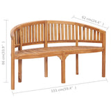 Garden Bench Teak Teak wood 151 cm wide Hardwood Garden Bench 48021