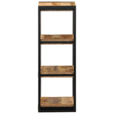 ZNTS Wall Shelf 35x35x100 cm Solid Rough Wood Mango 4015935