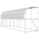 Against Wall Chicken Coop Silver 600 x 150 x 215 cm 3434722
