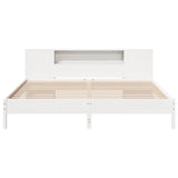 Bookcase Bed without Mattress White 200x200 cm Solid Wood Pine 3322820