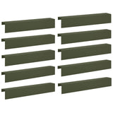 Garden Cover Profile 10 pcs 100 x 15 x 15 cm Steel Olive Green 8012969