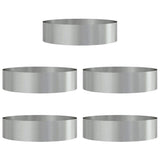 Planter Ring 5 pcs Silver 80 x 80 x 20 cm Galvanised Steel 873631
