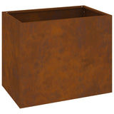 Garden Planter Weathering Steel 50 x 32 x 40 cm 876356