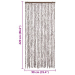 ZNTS Insect Curtain Taupe and White 90x220 cm Chenille 325461