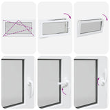 Basement Window RISOR 110 x 55 cm PVC and Glass 42047935