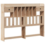 ZNTS Bookcase Bed without Mattress 140x200 cm Solid Wood Pine 3321938