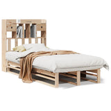 Bookcase Bed without Mattress 100x200 cm Solid Wood Pine 3323953