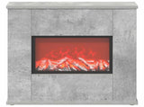 Electric Fireplace Concrete 47 x 18 x 48 cm Engineered wood 8021066