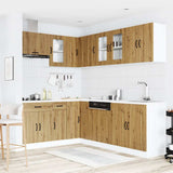 11 Piece Kitchen Cabinet Set "Kalmar" Artisan Oak Engineered Wood 3314890