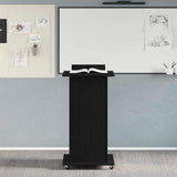 Podium with Drawer Black Oak 55 x 55 x 107 cm Engineered Wood 862299
