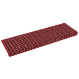 Self-adhesive Stair Mats Striped 15 pcs Red 65 x 21 x 4 cm 42011451