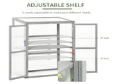 Wooden Cold Frame Greenhouse Polycarbonate Garden Grow House for Flower Vegetable Plants with T3398P320206