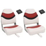 4 Piece Foldable Boat Seat Set High Backrest 3284321